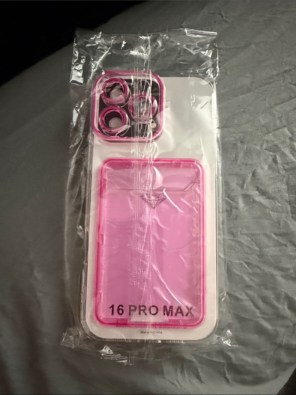 Pink iPhone 16 Pro Max Protective Case with Camera Lens Ring